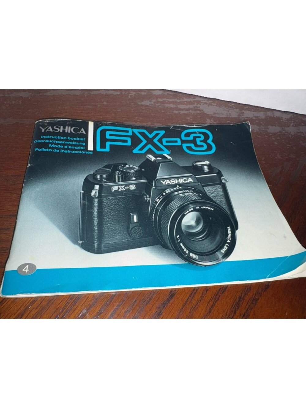 Original Yashica FX-3 Instruction Booklet User Manual 1980 Edition